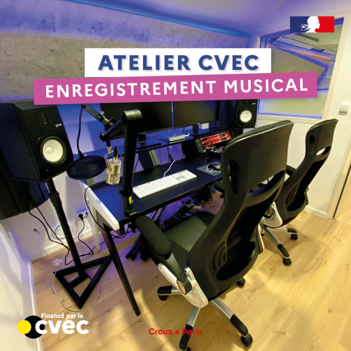Atelier du Studio d'enregistrement 1 INSTA ATELIERS CVEC Studio enregistrement 02 2023 2024