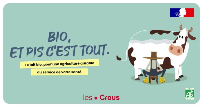 Les Crous s’engagent dans une démarche nutritionnelle et environnementale 1 LAIT BIO 1200X630