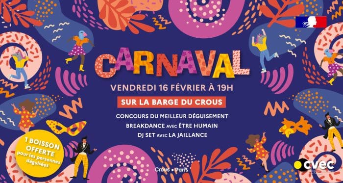 BANNIERE carnaval barge du Crous 2024