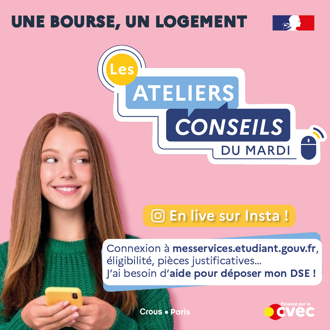 Atelier conseils du mardi 23 avril : Spécial DSE ! 2 INSTA ATELIERS CONSEILS 2024 DSE Live