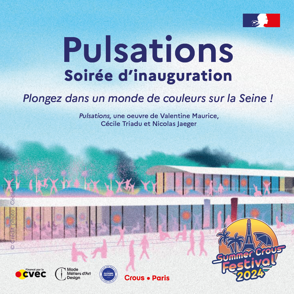 Expo à la galerie "Habiller la Seine : Jeunes regards sur les jeux" 2 INSTA INAUGURATION PULSATION 2024