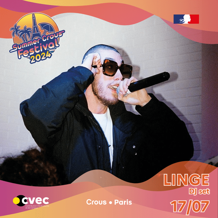 Crous de Paris X Beside : DJ set de LINGE à la Barge 1 Potratit LINGE • Summer Crous Festival