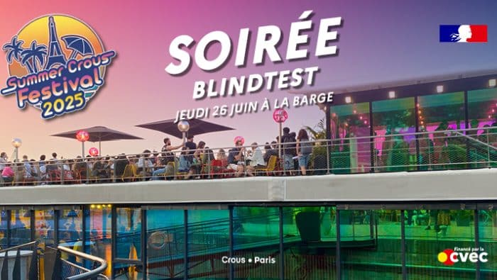 BANNIERE SUMMER CROUS FEST 2025 Soiree blindtest 1