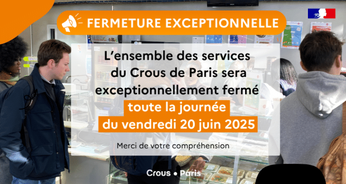 Fermeture exceptionnelle vendredi 20 juin 1 Fermeture excepetionnelle 20 juin