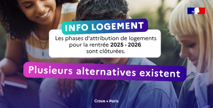 Les phases d’attribution de logement pour la rentrée sont clôturées, retrouvez les alternatives 1 BANNIERE Alternatives Tour logement 2025 1080 x 1350 px