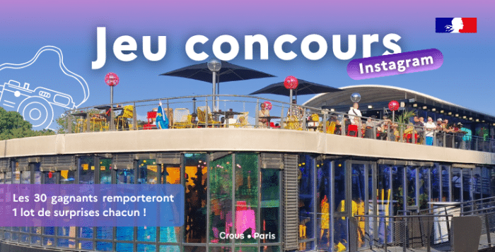 Jeu concours : prenez-vous en photo sur La Barge et remportez un lot surprise ! 1 JEU CONCOURS INSTAGRAM BARGE DU CROUS 2