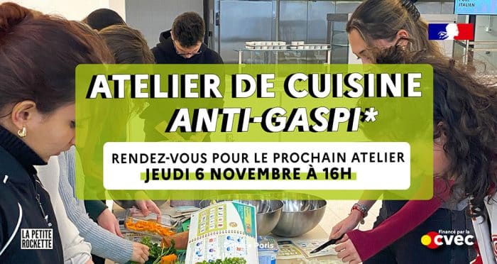 Les ateliers de cuisine anti-gaspi avec La Petite Rockette sont de retour ! 1 BANNIERE Atelier cuisine antigaspi Petite Rockette 6 nov 2025 reduit