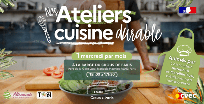 BANNIERE Ateliers cuisine durable Barge du Crous 2