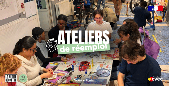 Ateliers réparation et réemploi avec la Petite Rockette en résidence 1 BANNIERE Ateliers de reemploi la petite rockette