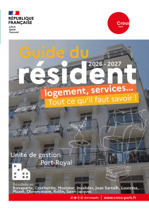 Couv GUIDE DU RESIDENT 2026 Port Royal 1