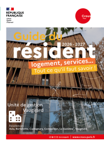 Couv GUIDE DU RESIDENT 2026 Vaugirard